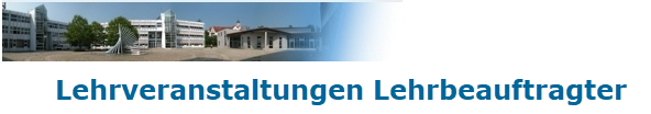 Lehrveranstaltungen Lehrbeauftragter